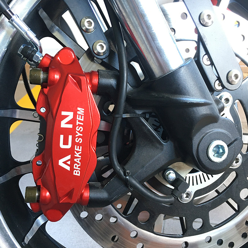 acn-摩托车电动车改装辐射活塞卡钳108mm锁点锻造刹车片