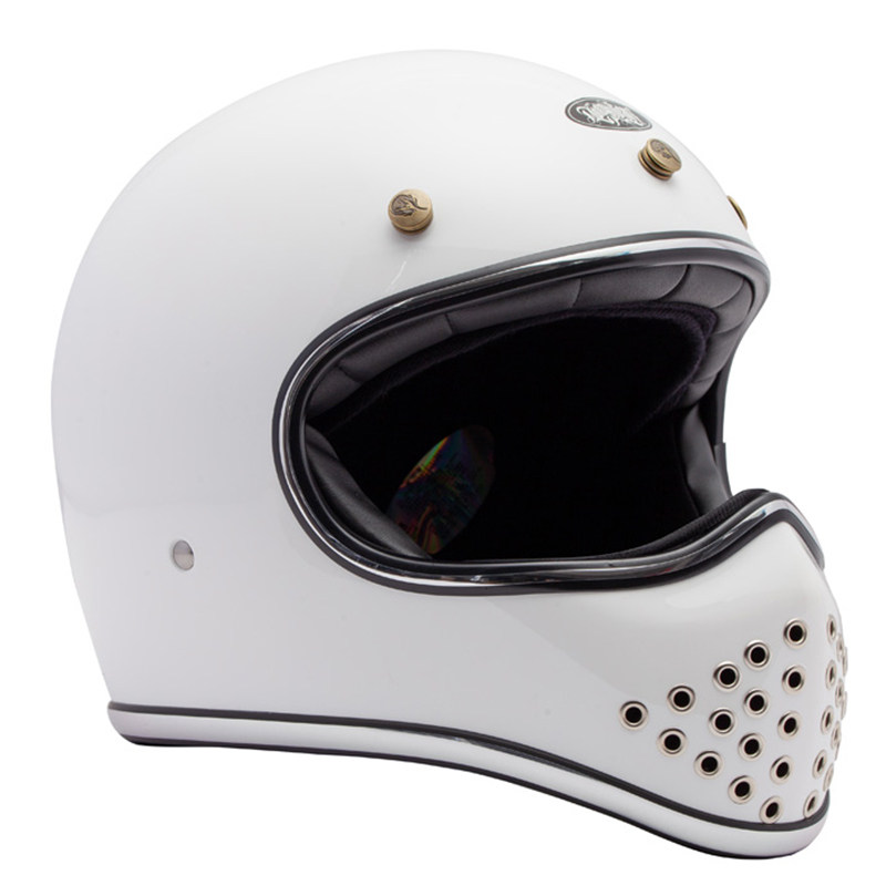 mongolian四季台湾进口全盔摩托车复古安全帽机车小盔摩托车头盔