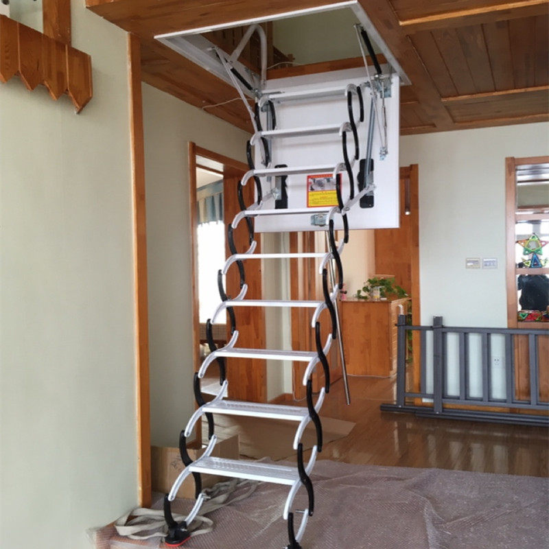 华威家用简易阁楼伸缩升降楼梯隐形隔层室内外整体楼梯