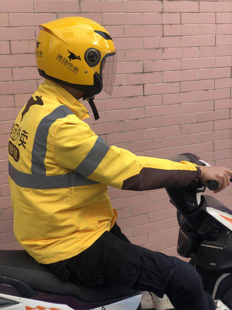 美团专送外套冲锋冬装装备全套外卖骑手帽子头盔