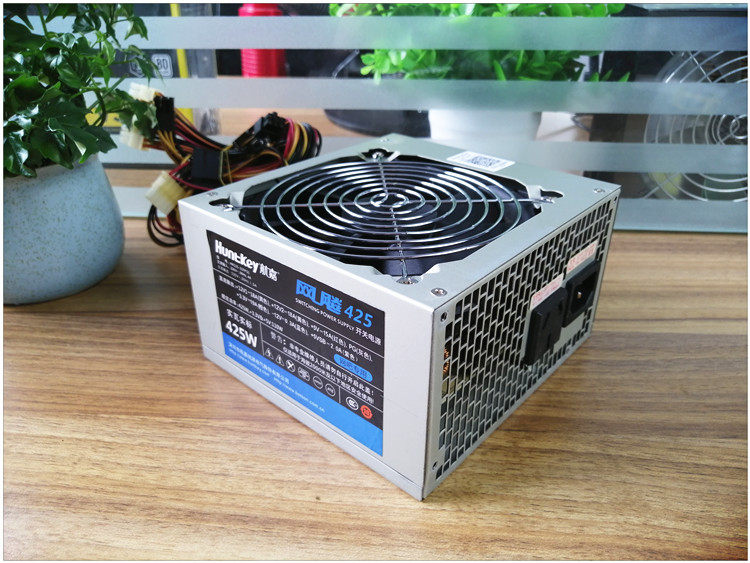 热卖二手电源航嘉网飚425额定425w峰值525w台式电脑主动式pfc