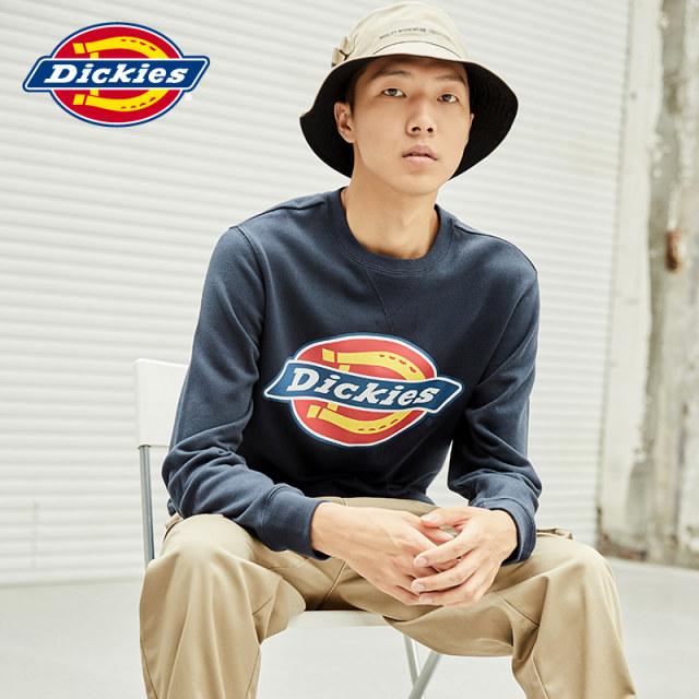 Dickies multicolor logo round neck sweater men's fall casual pullover top 6861 Dickies multicolor logo round neck sweater men's fall casual pullover top 6861