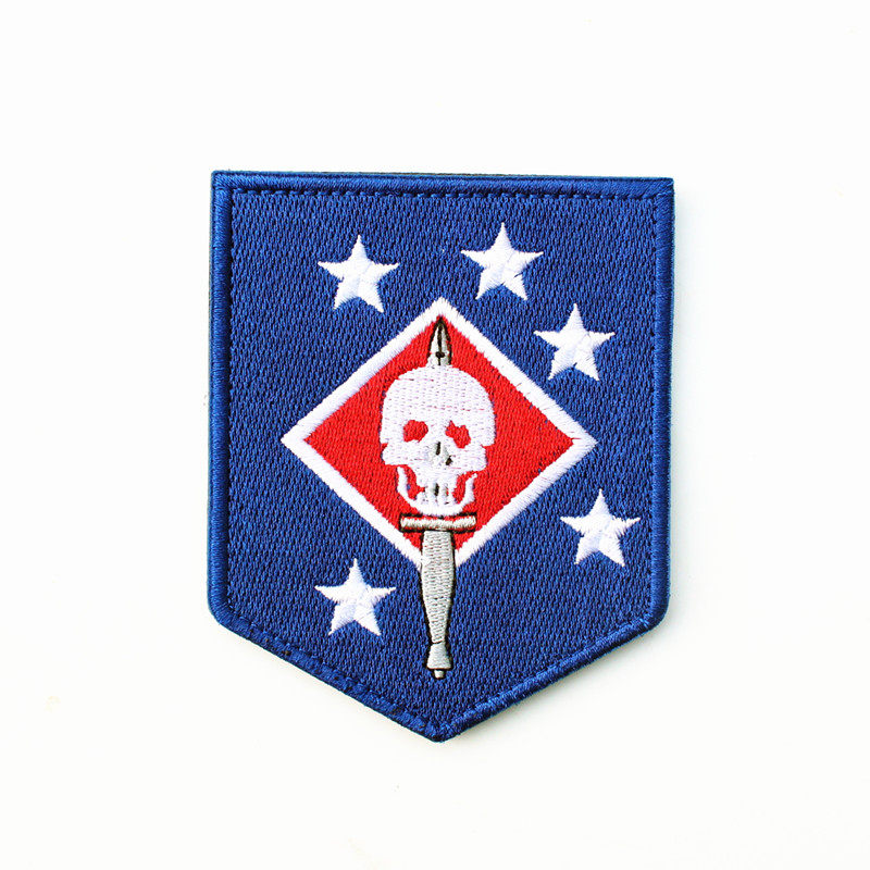 魔术贴章usmc突击队马骚客骚客反光夜光激光臂章贴章