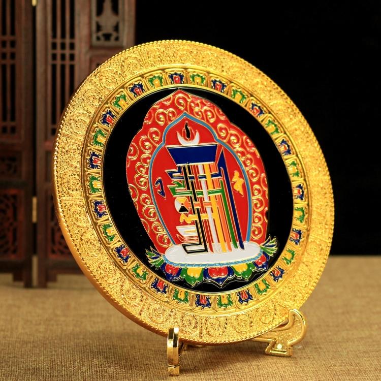 摆件佛教法器合金彩绘十相自在供佛摆件