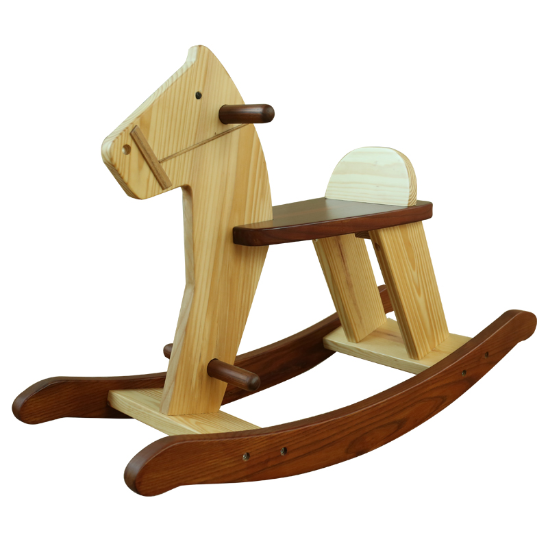 木马实木儿童摇椅宝宝摇马手工周岁摇马