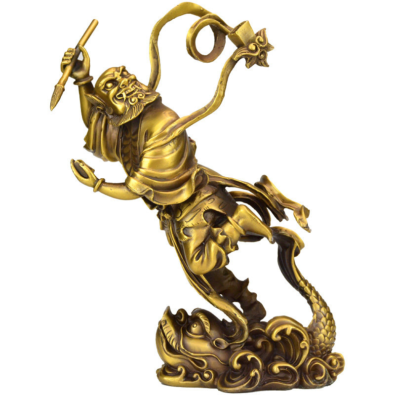 魁星开光纯铜钟馗星点摆件踢斗助学学业书房摆件