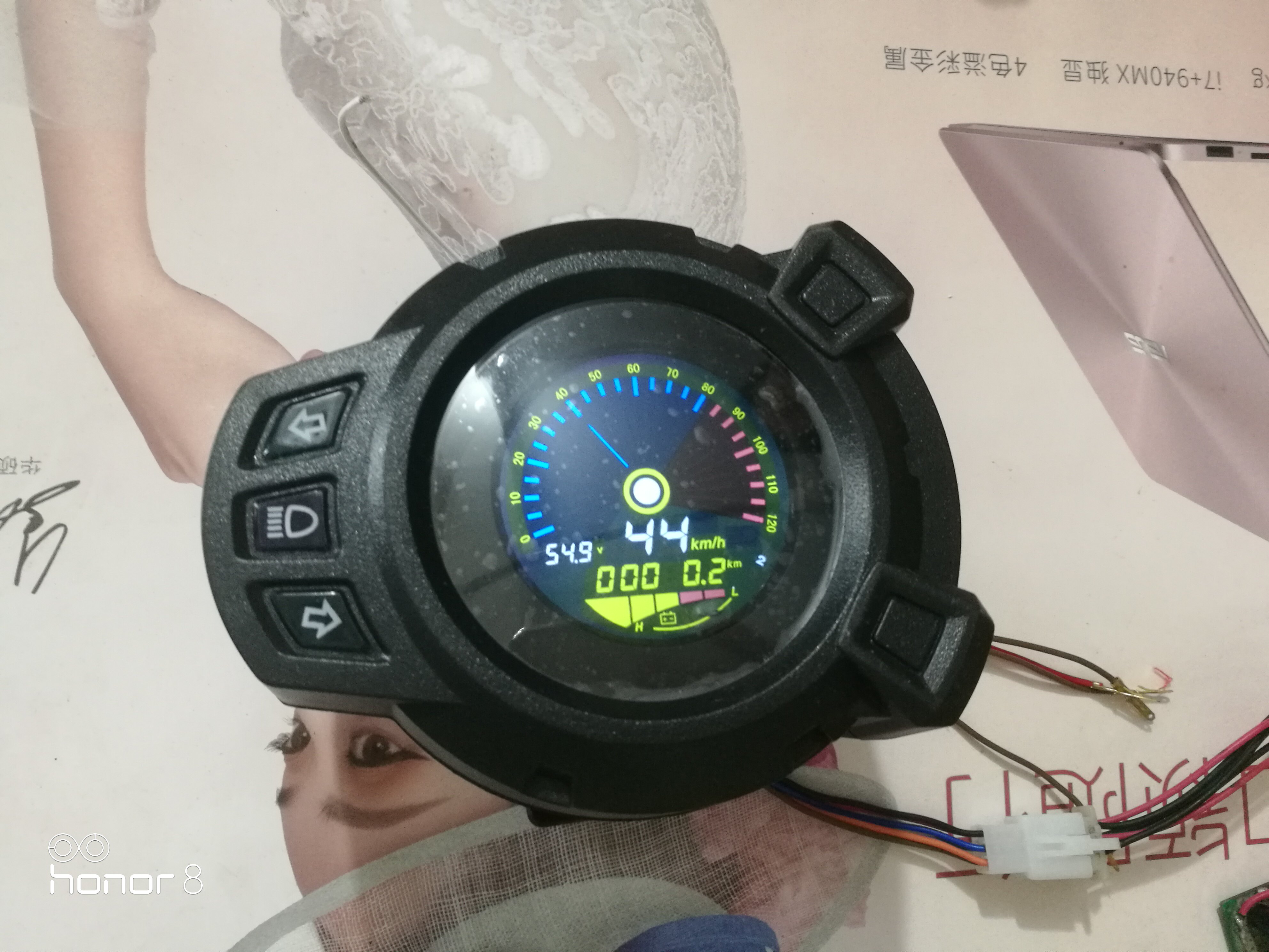 电动车液晶仪表码表地雷bws48120v电压电量速度更多电动车零
