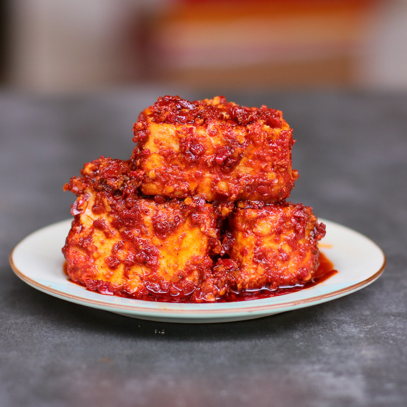 腐乳大块桶装1300g云南特产七甸麻辣香菇油乳豆腐乳