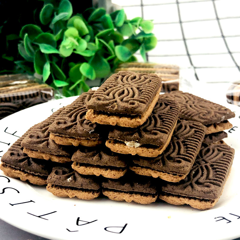 饼干正宗华声朱古力夹心老式鸳鸯207克怀旧童年酥性饼干