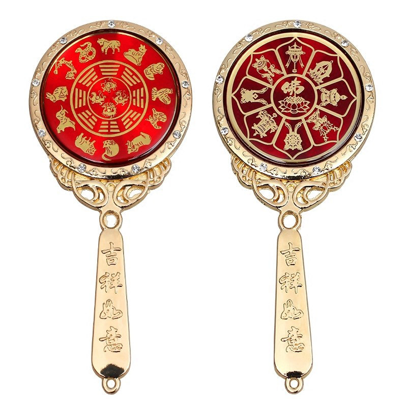 天御阁开光镜子纯铜九宫太极八卦镜风水摆件道教法器佛教佛具用品