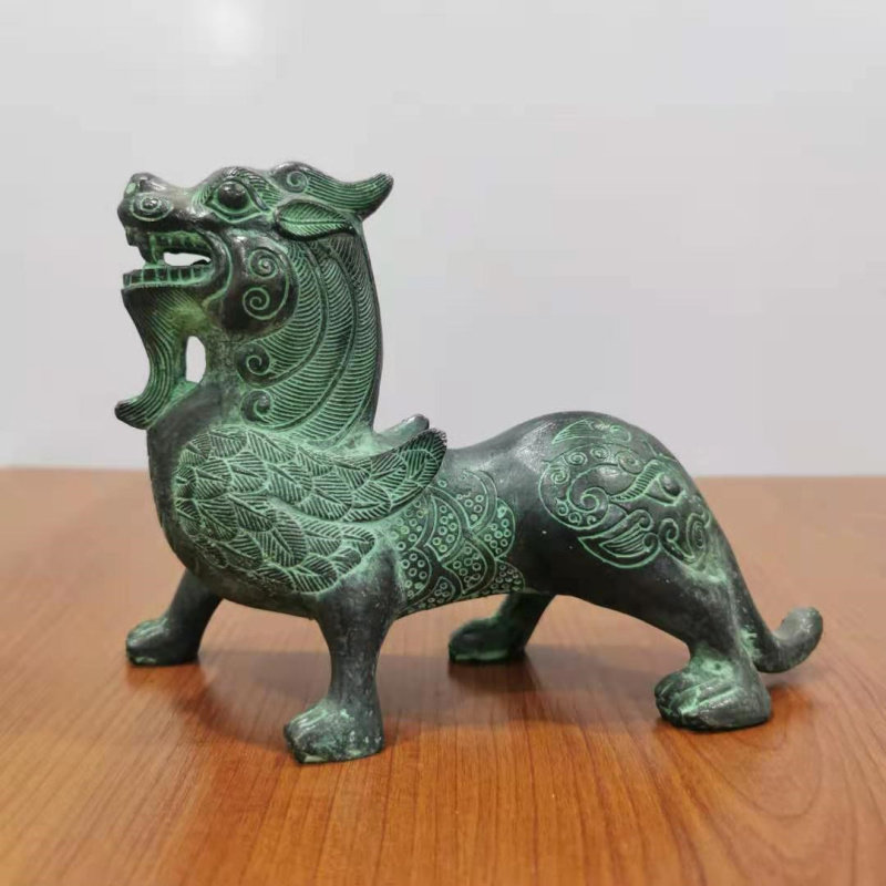 仿古青铜器风水客厅转运摆件貔貅怪兽古玩镇宅包摆件