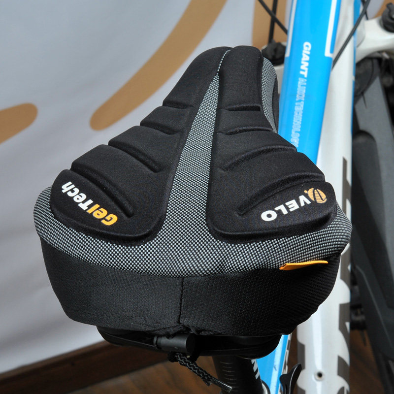 坐垫台湾velo维乐舒适柔软自行车硅胶木炭加厚坐垫