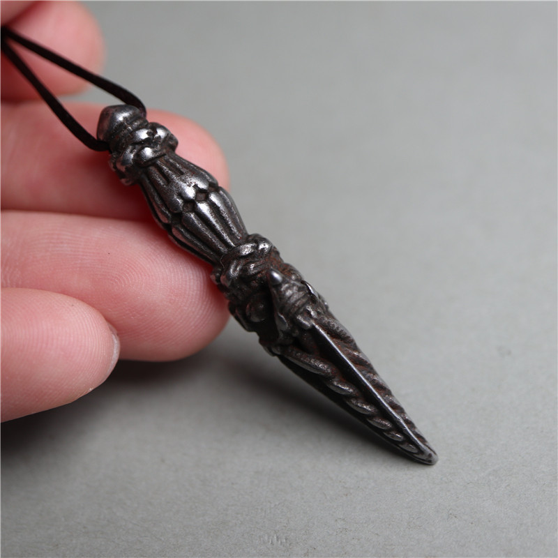 西藏精工铁雕摩羯羯磨金刚杵普巴橛吊坠藏式其他diy饰品配件