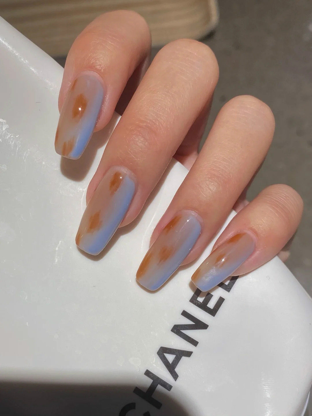 小红书同款网红爆款琥珀渐变美甲贴片成品ins美甲工具