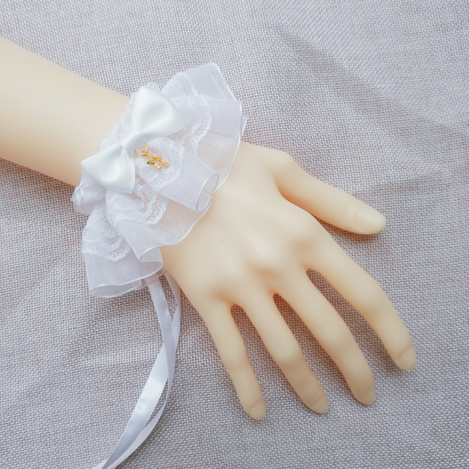 手工黑暗系手洛丽塔哥特黑色蕾丝手饰lolita手链发饰