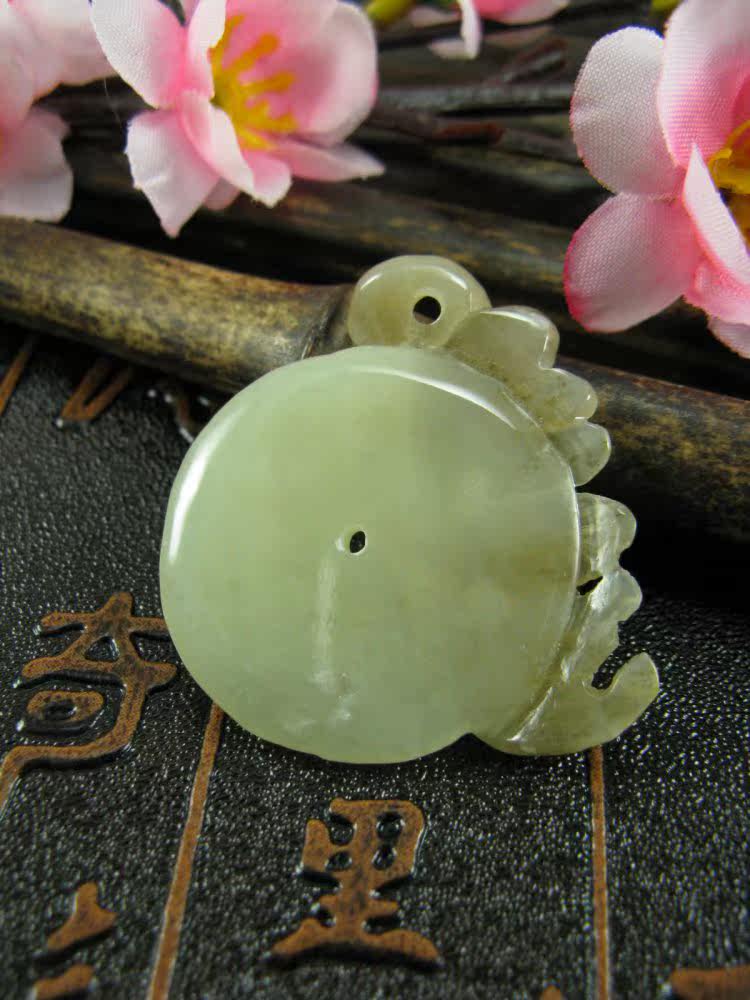 岫玉老玉 广义和田 挂件吊坠 平安扣 福到眼前 玉美玉 - 玉美玉珠宝