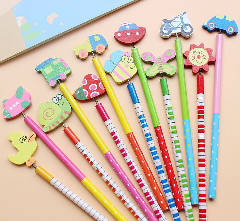 卡爱卡通卡通画画画写字碳素铅笔创意小学生学习铅笔