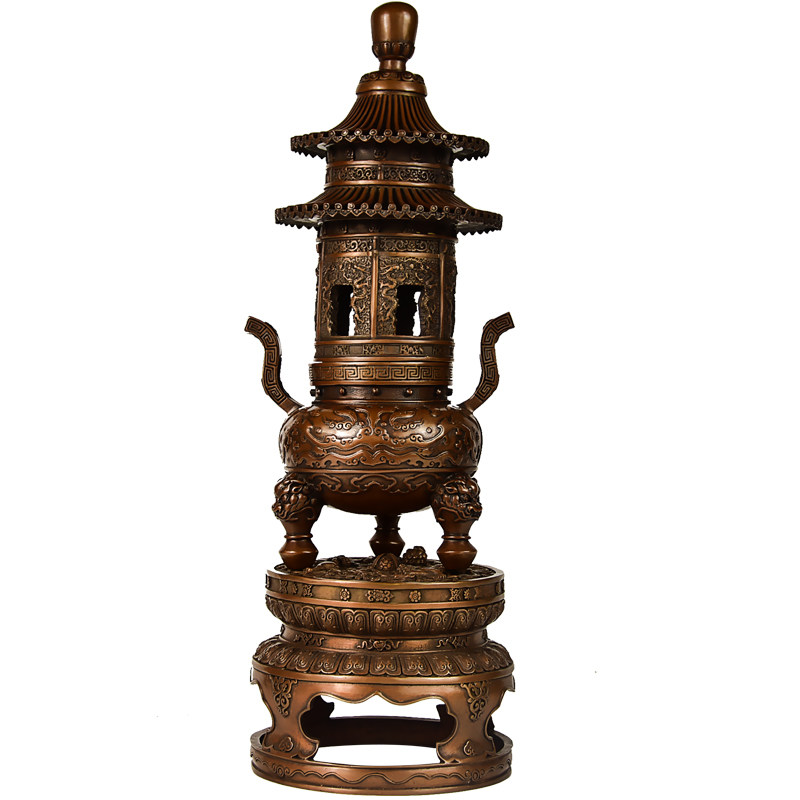 礼品紫铜故宫宝鼎香炉纯铜佛堂收藏收藏家家居香薰炉