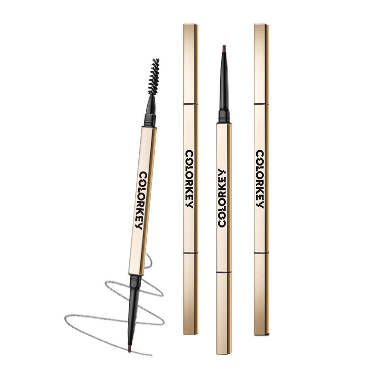 colorkey拉琪正品小金眉笔三角防水防汗精细砍刀眉笔