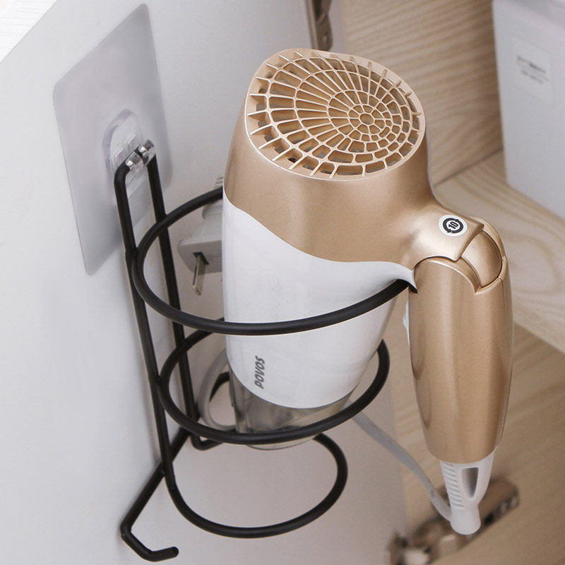 吹风机架卫生间免打孔置物架电吹风架子浴室收纳家用壁挂式风筒架