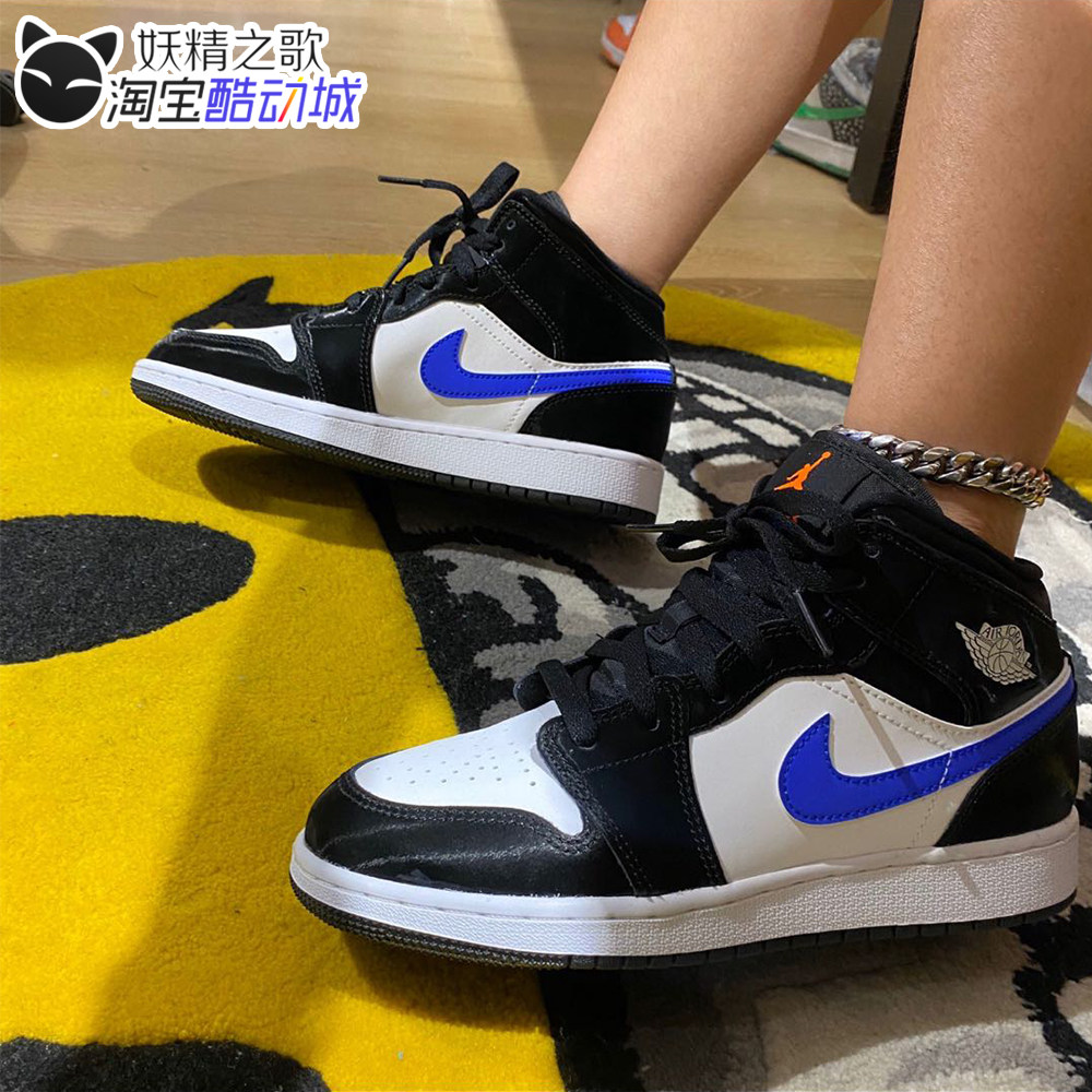 妖精之歌airjordanmidgsaj1中帮黑白女子篮球鞋