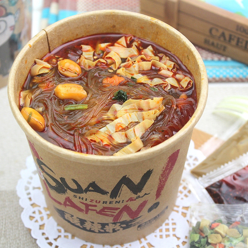 放心好店抖音网红正宗重庆食族人酸辣粉泡面