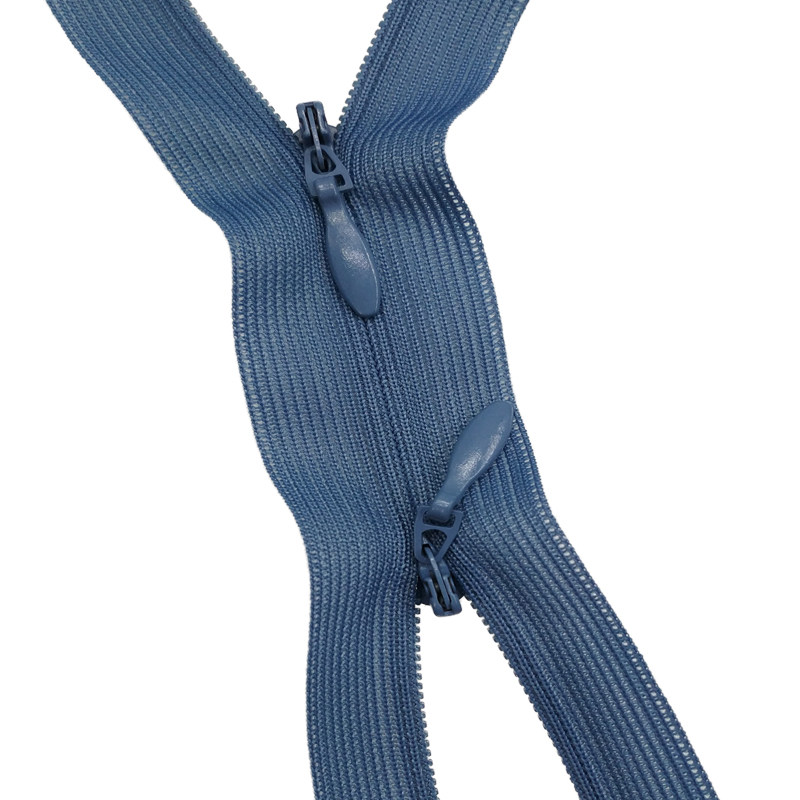 拉链哺乳喂奶开裆裤隐型双头开口隐形定制拉链