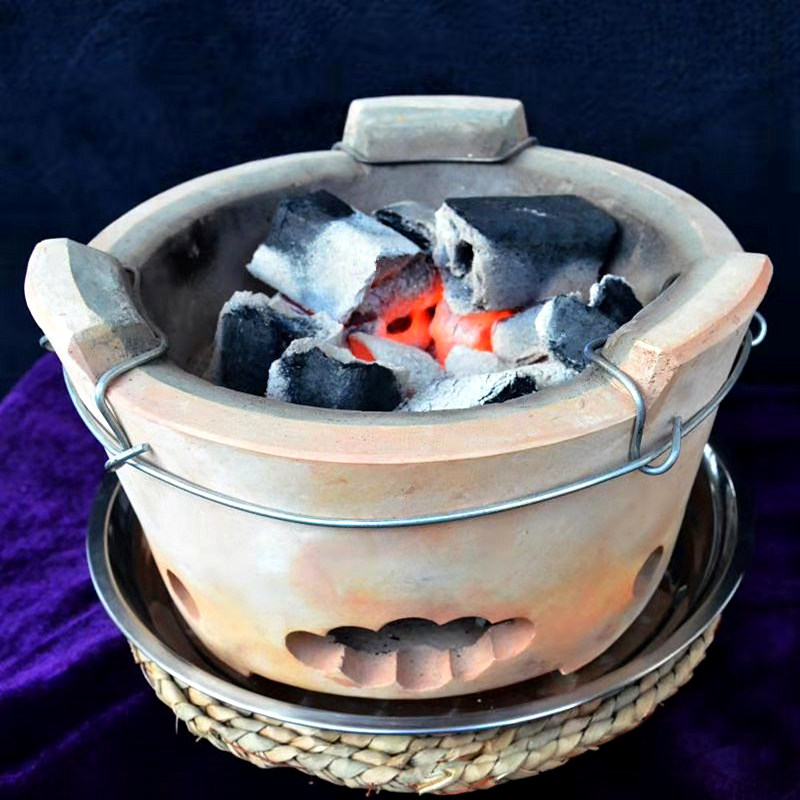 南丰泥炉港式打边炭炉火锅商用老式陶土炉子烧烤炉