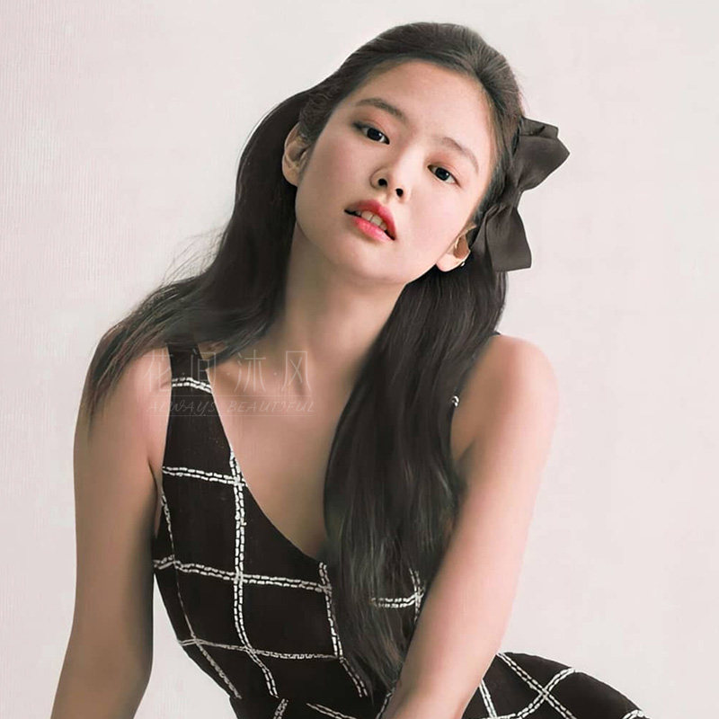 头饰jennie同款蝴蝶结发卡边夹珍妮黑色金智发饰发饰