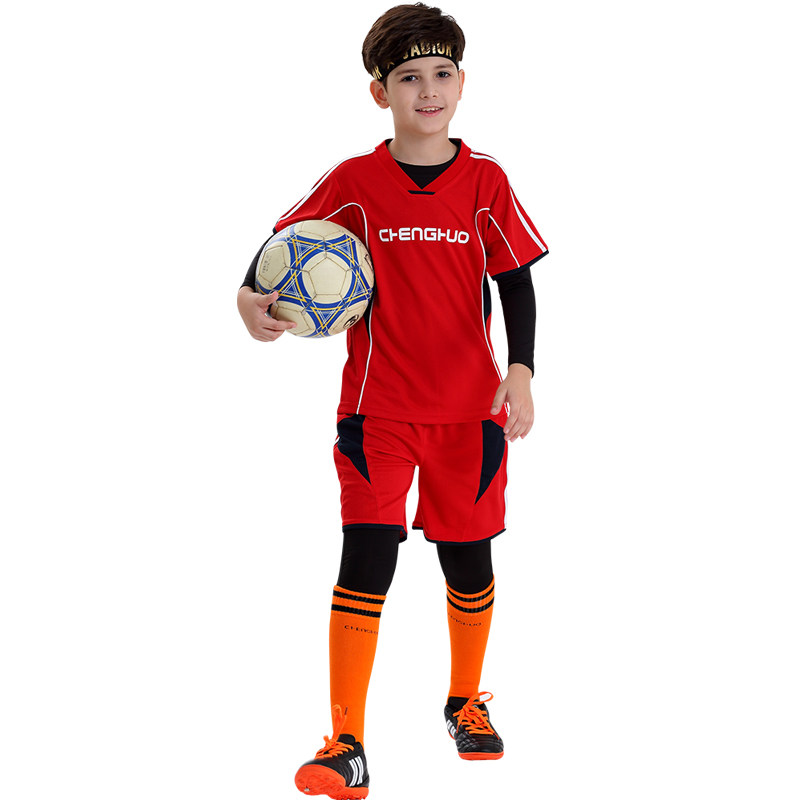 儿童足球套装训练男童秋冬季小学生长袖运动球衣足球服