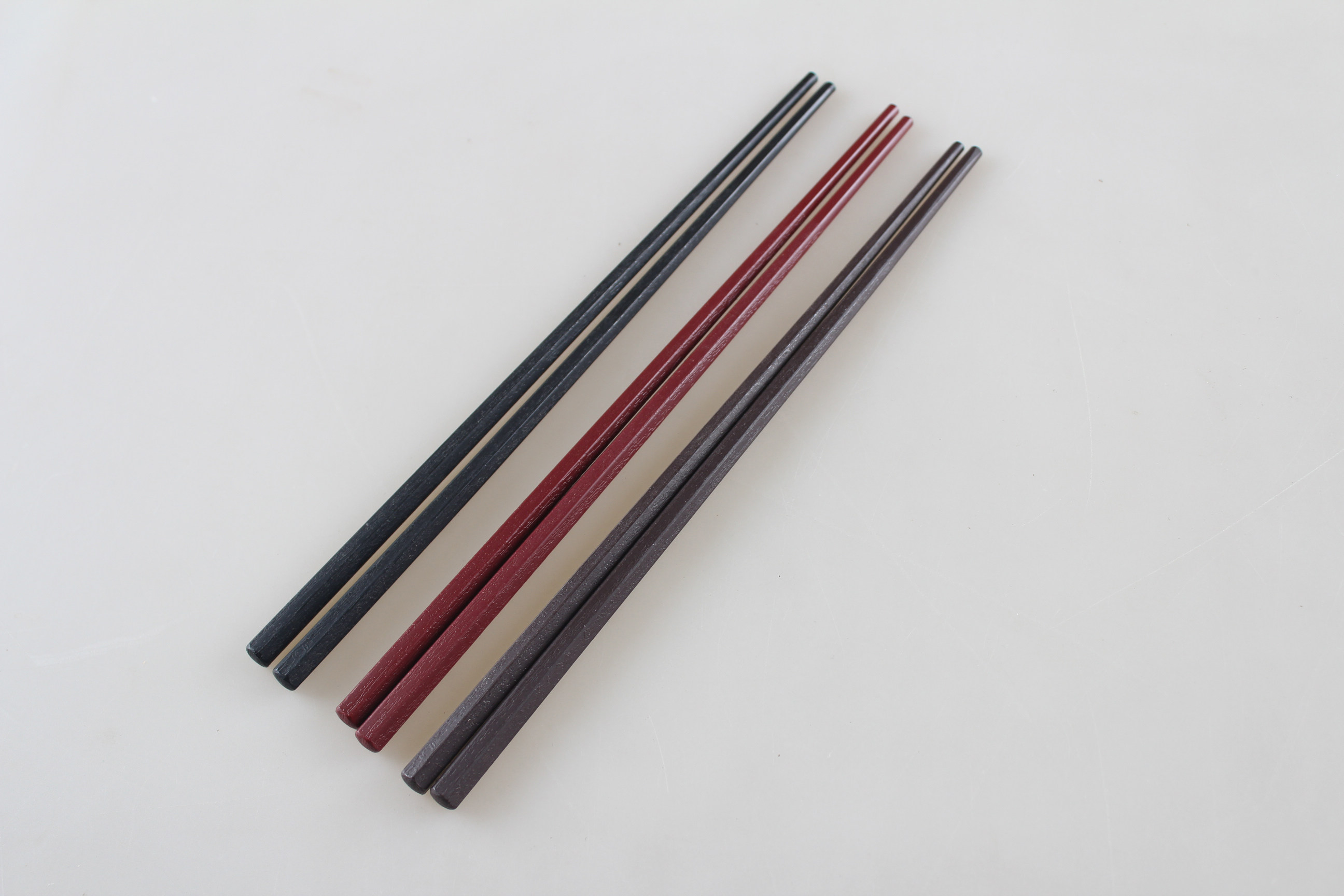 筷子商用24cm密胺六角防霉耐用黑色咖啡色家庭筷子