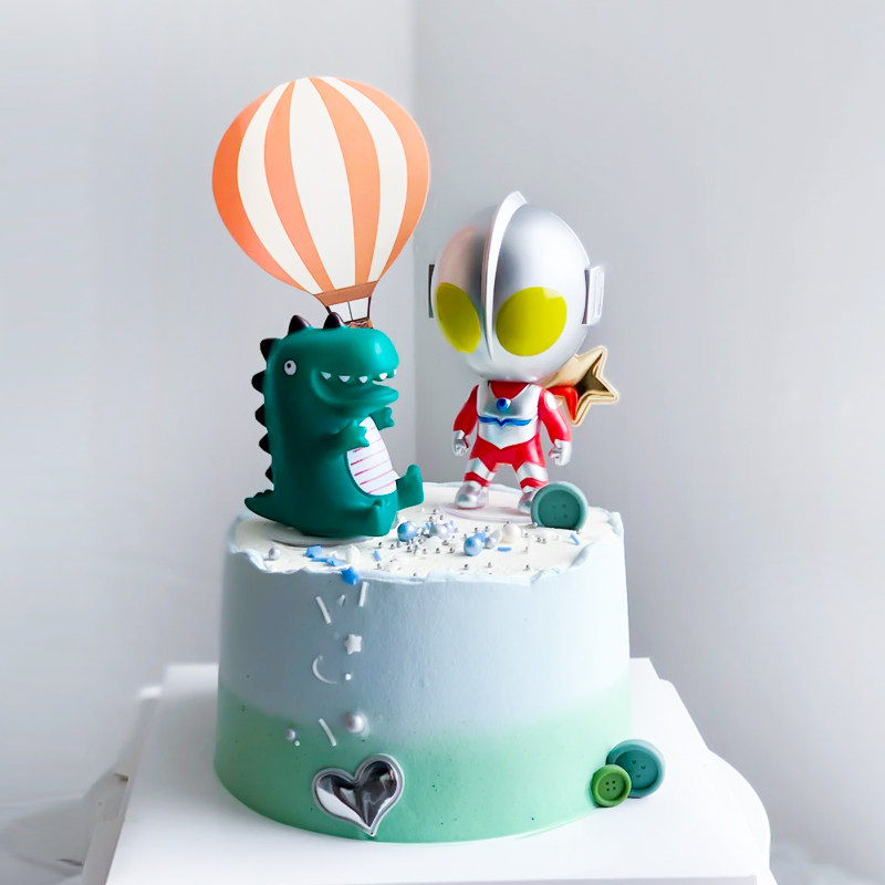 抖音网红奥特曼小怪兽生日蛋糕卡通儿童男孩创意蛋糕新鲜生日蛋糕