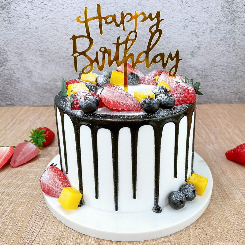 新款流行网红欧式加高水果蛋糕模型仿真定制仿真水果