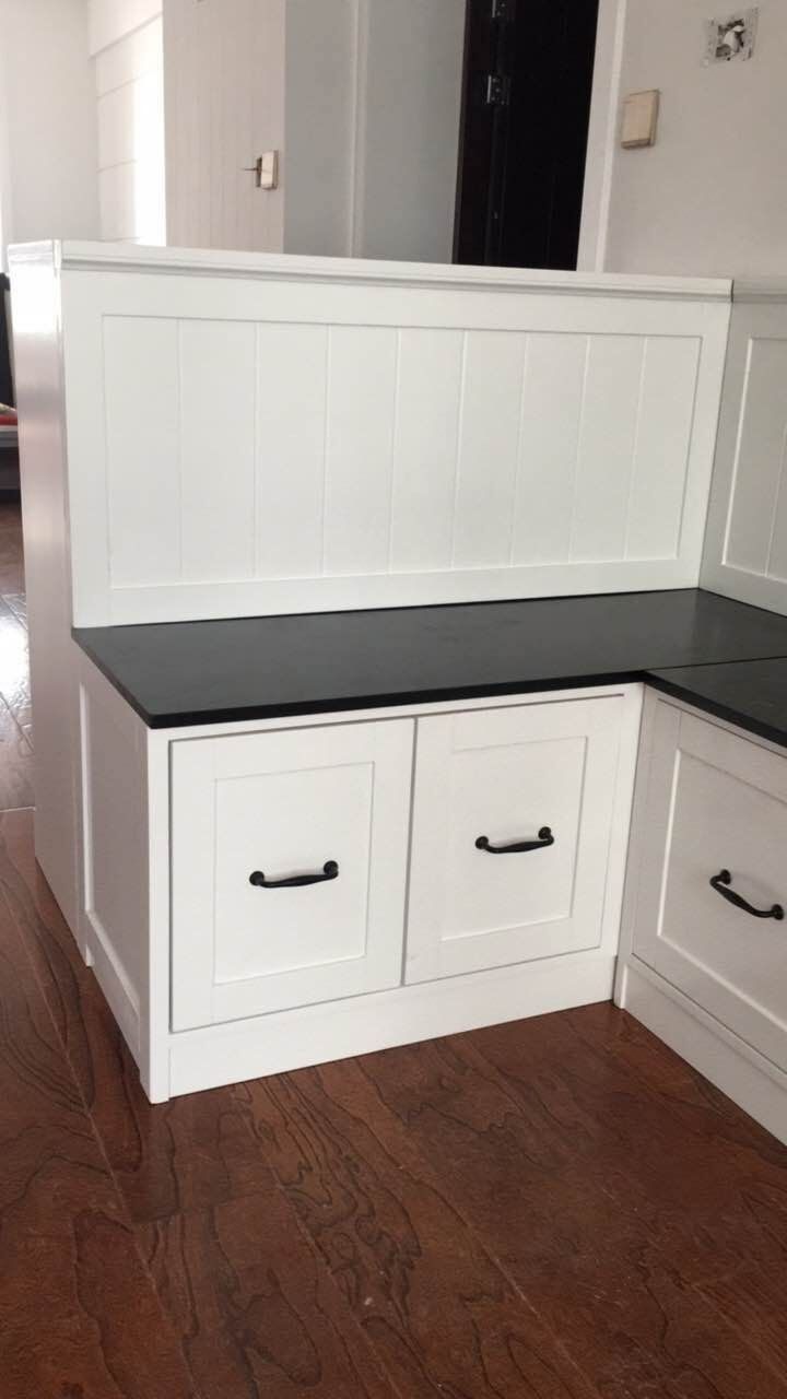 实木餐厅家用卡座餐桌椅组合北欧简约小户型l型转角储物椅定制