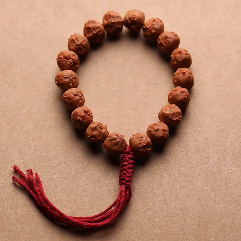龙纹核桃京剧脸谱十八罗汉手串桃核佛珠手链男女手链