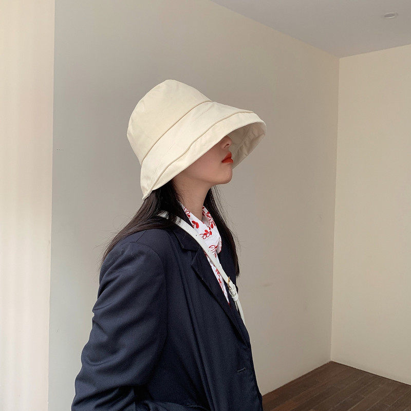 大帽复古渔夫百搭韩国遮阳帽个性大檐日系帽子帽子