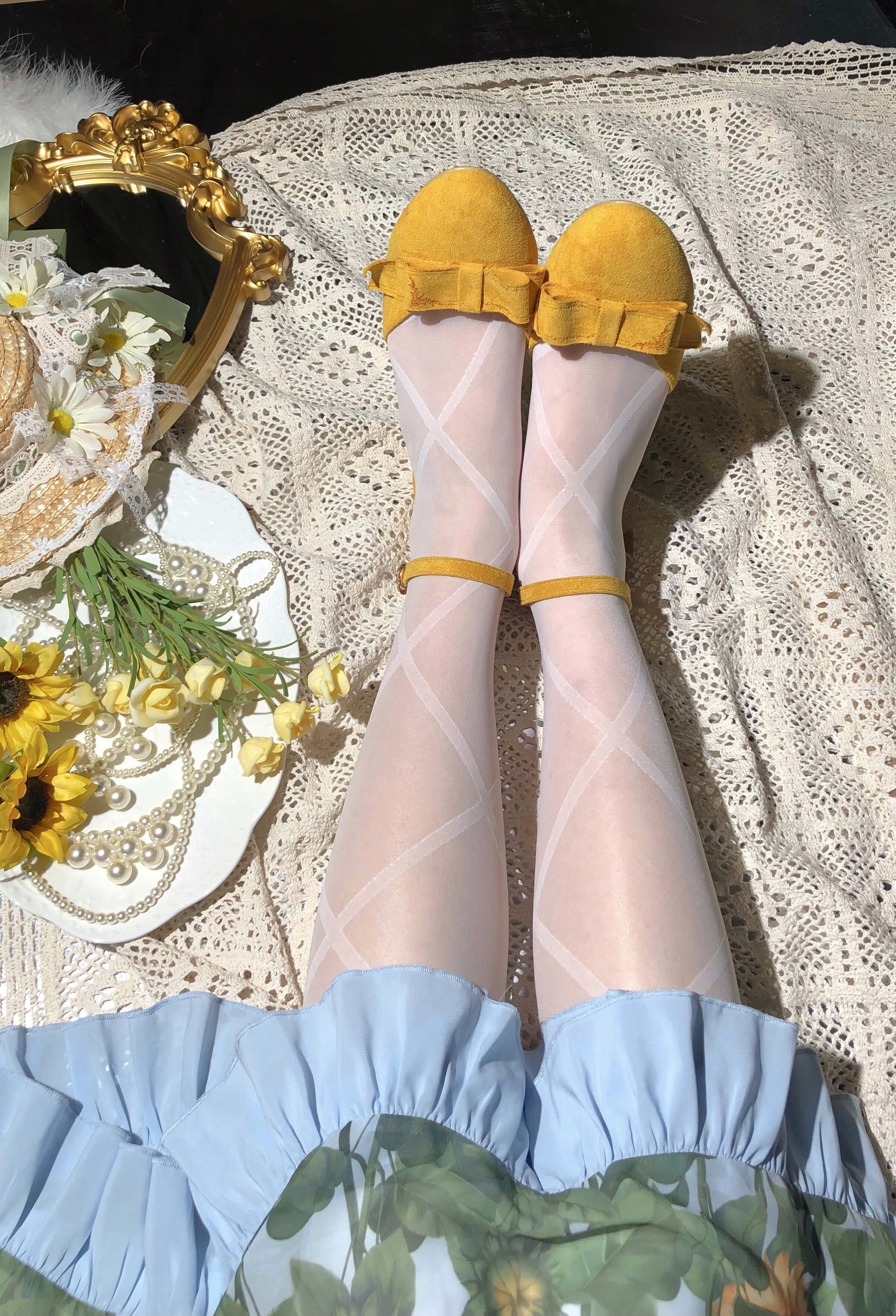 lolita包邮两双lo蝴蝶结性感袜子软妹jk日系lolita洛丽塔袜子