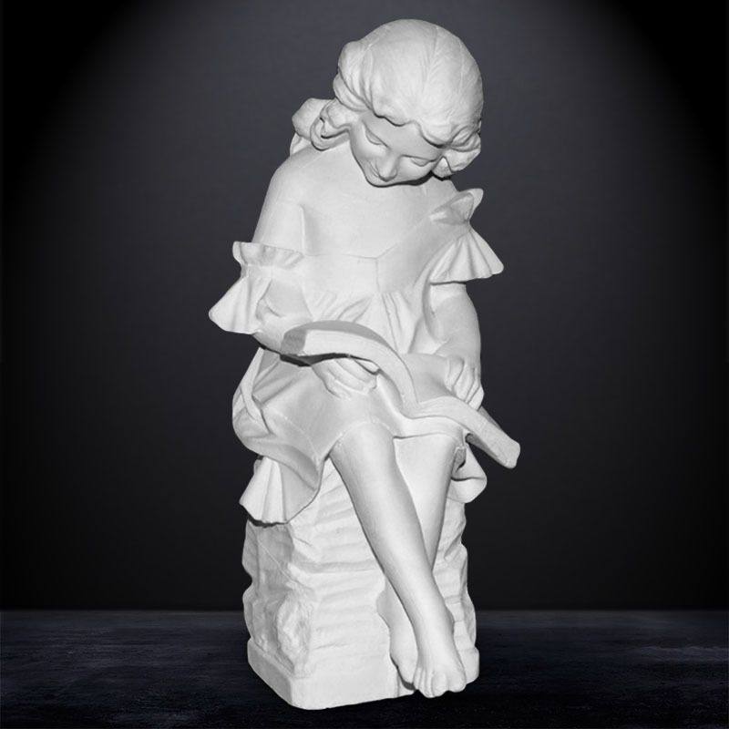 石膏看书女孩全身h50cm头像教具装饰雕塑石膏像