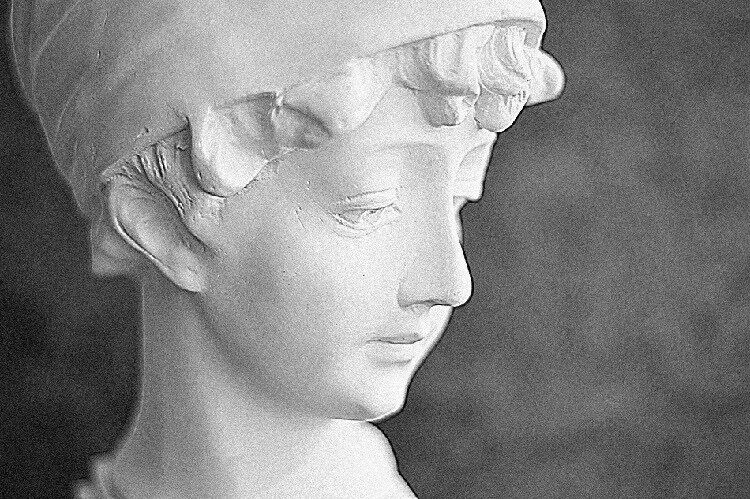 新款戴帽子英国少女女孩头像石膏像雕塑仿树脂工艺品家居摆件包邮