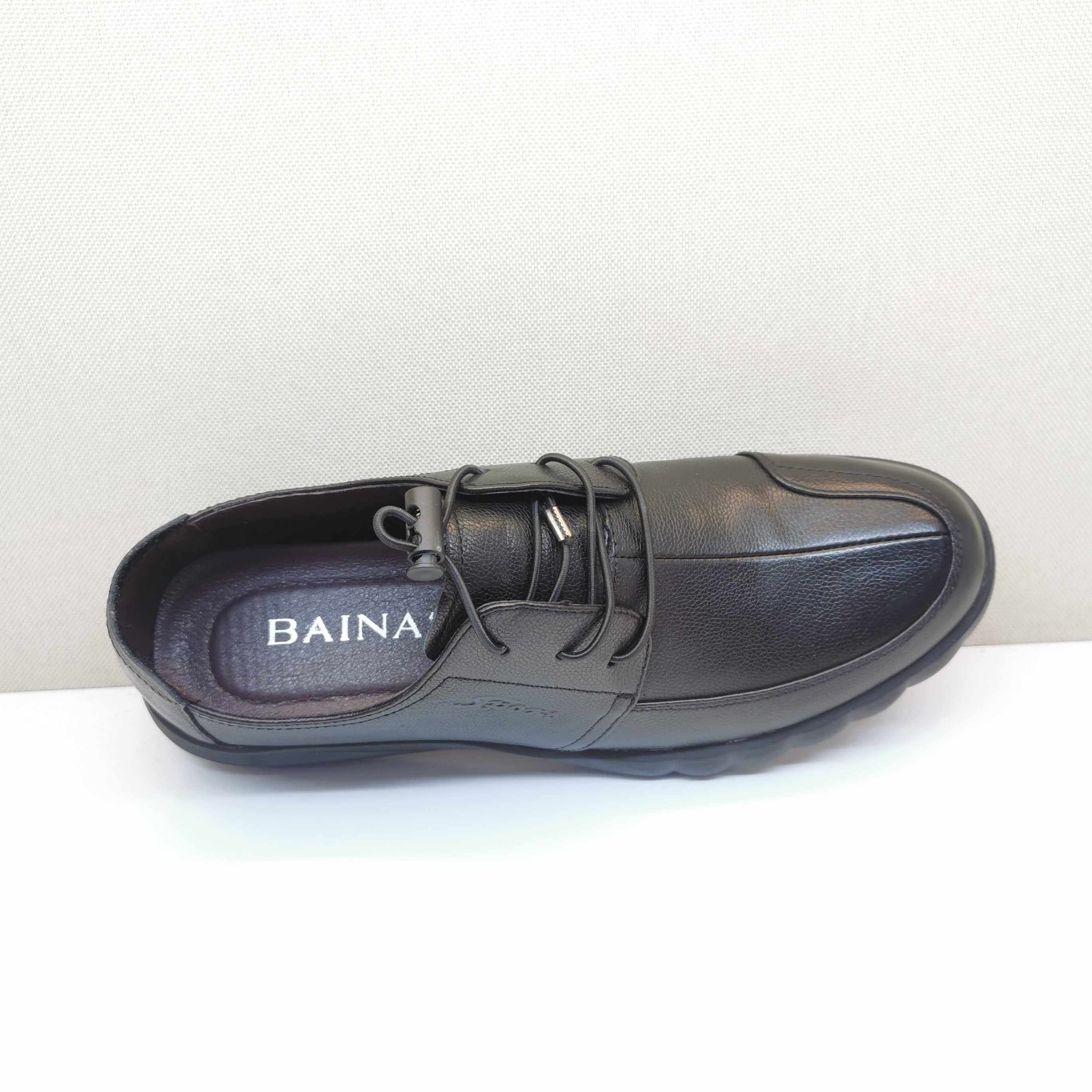 佰纳男鞋2021头牛皮新款真皮正品时尚百搭舒适单鞋