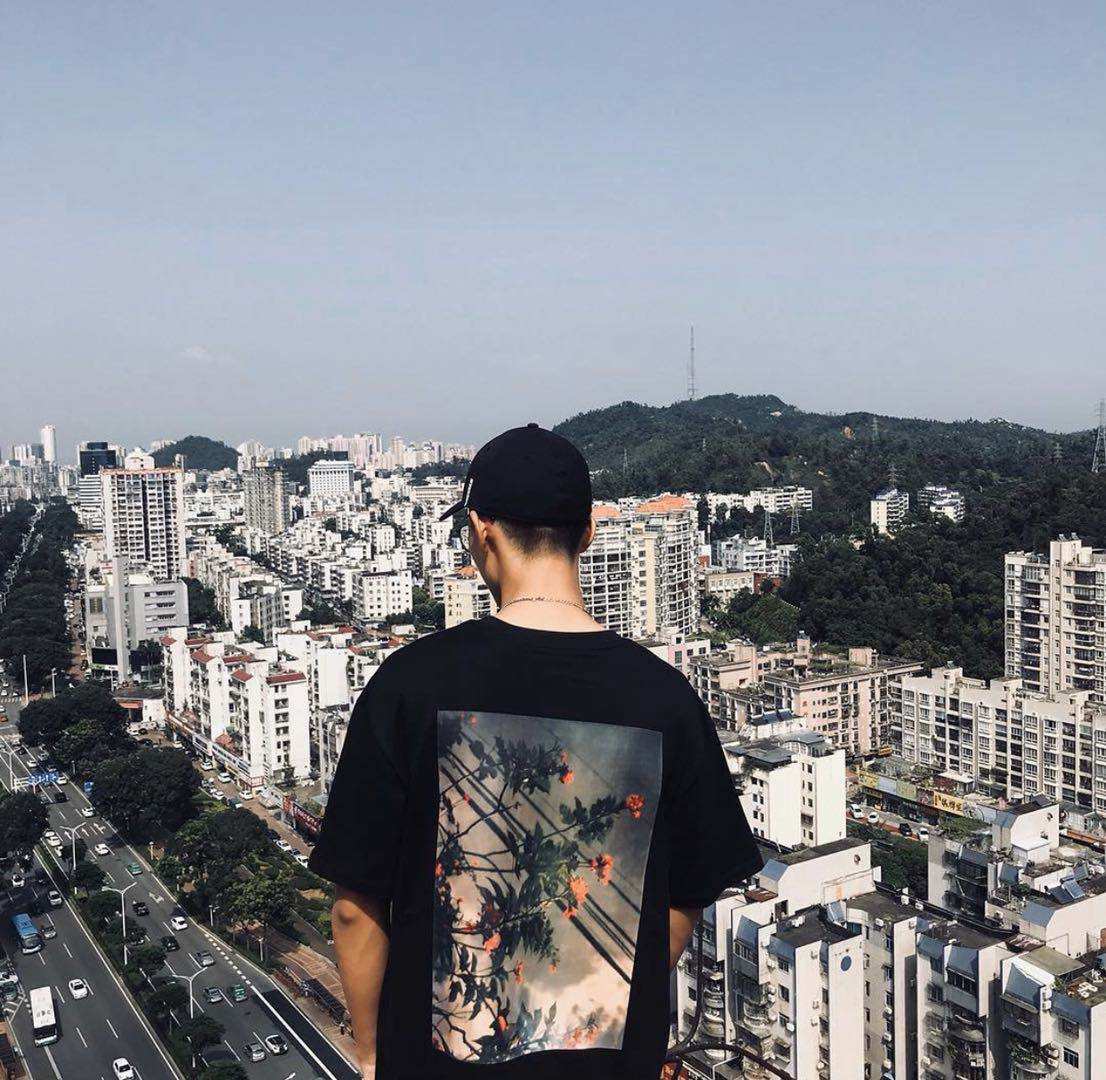 fogfearofgodessentials花卉短袖复线恤男高街t恤