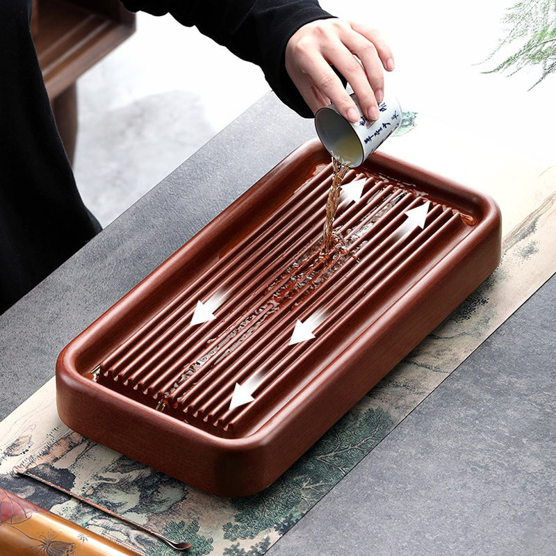 尚言坊电木茶盘小号家用小茶台干泡储水茶具茶海茶盘