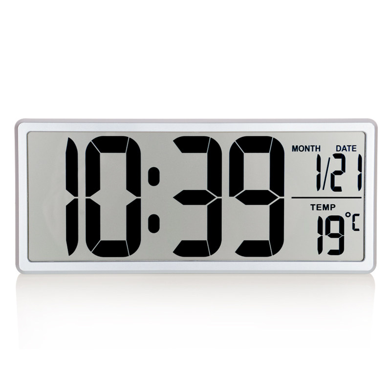 汉时液晶屏挂墙电子时钟数字家用卧室静音客厅轻奢台钟挂钟ha88