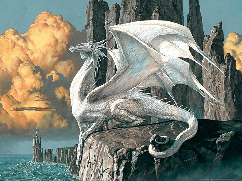 现货包邮德国ravensburger1000片15696进口拼图白色巨龙拼图