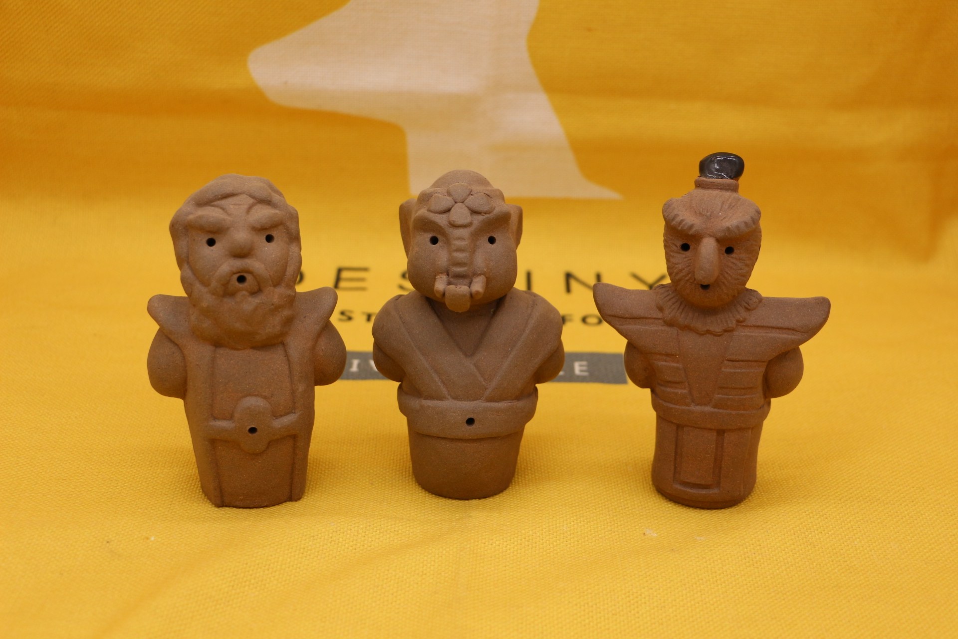 泥塑摆件陶土娃娃组合手工手偶幼儿园生日礼物泥人