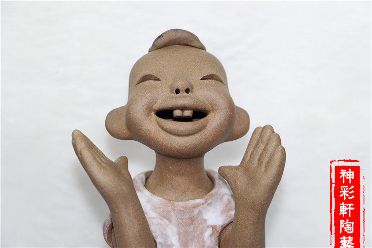 人物手工陶艺紫砂泥人摆设陶土陶瓷娃娃酒店装饰泥人