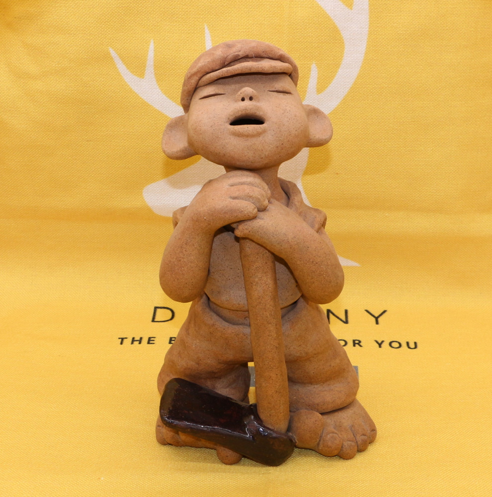 泥人陶人泥塑陶瓷人物陶土土娃娃酒店装饰手工泥人