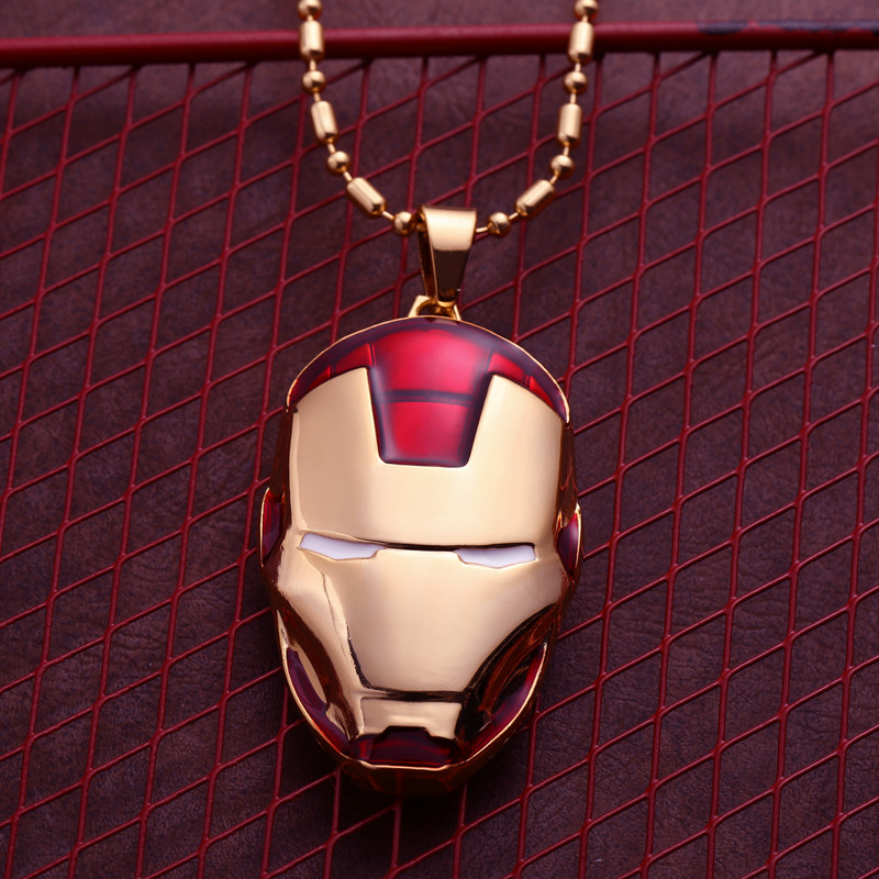 漫威复仇者联盟雷神项链钢铁侠模型美国队长盾牌金属项链