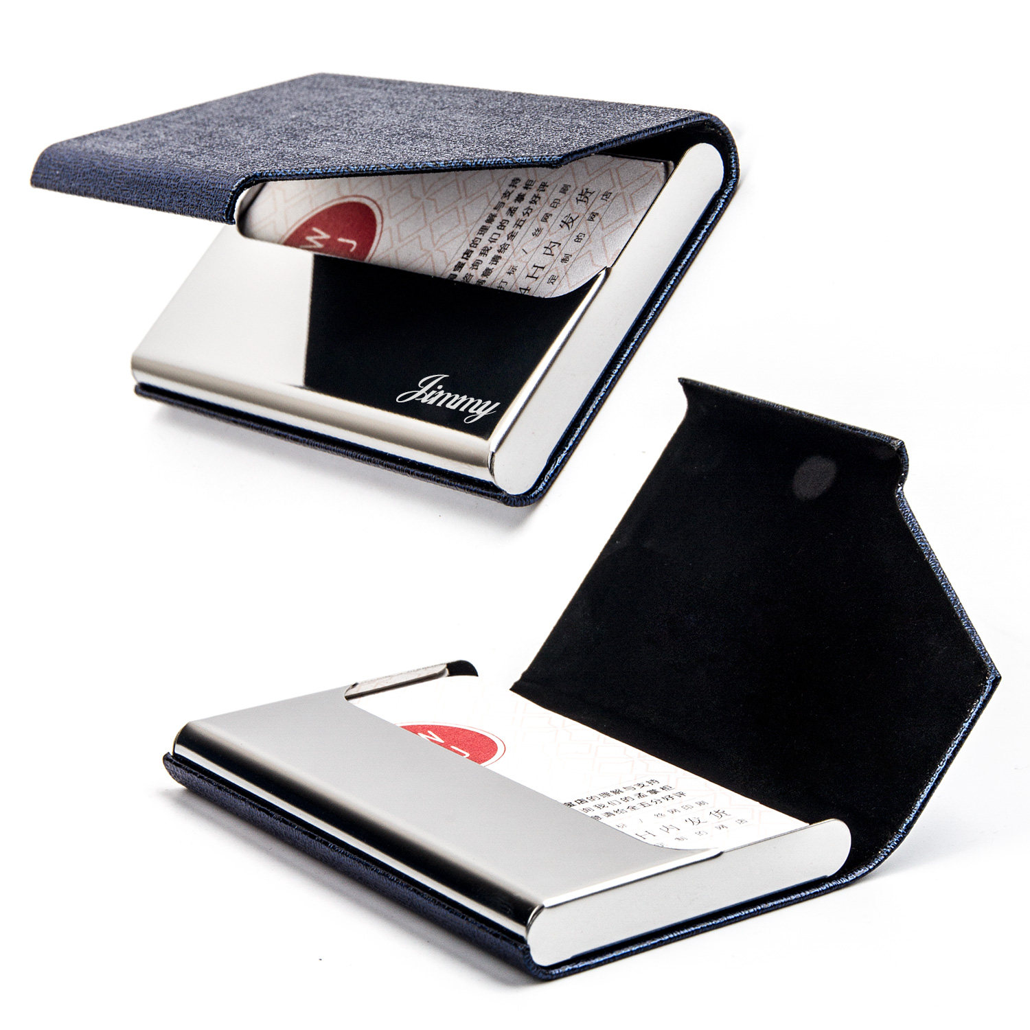 商务女士名片夹大容量男式创意简约名片盒 卡片盒咭片盒定制 logo