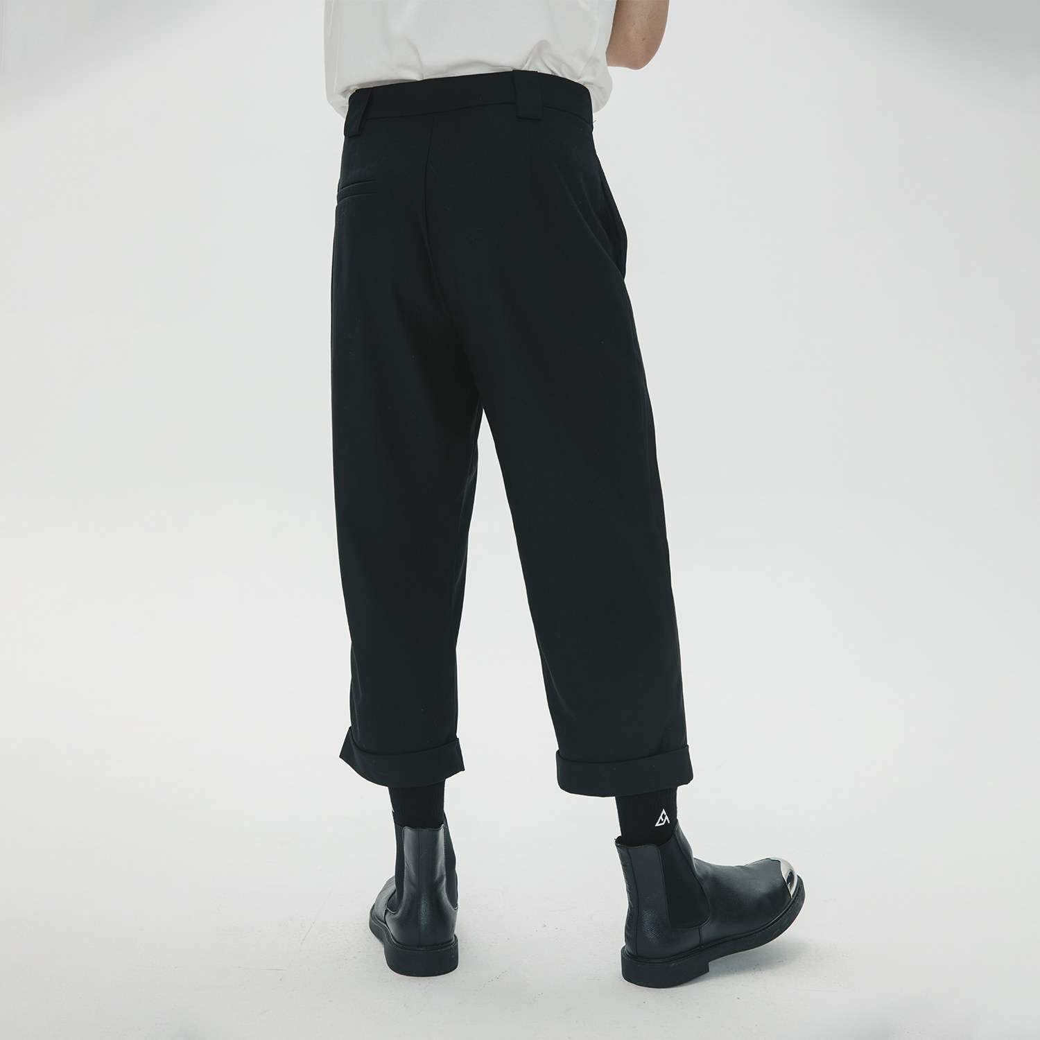 无声呐喊endlessabyss解构直筒可调调节金属腰带九分西裤西裤